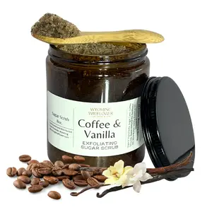 Coffee & Vanilla Exfoliating Sugar Scrub | Exfoliate | Moisturize | Cellulite | Removes Dead Skin Cells | Improves Blood Flow