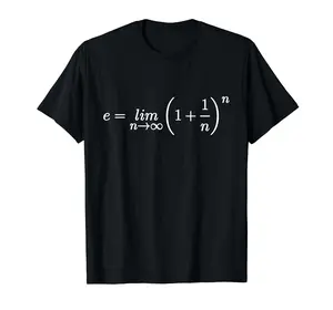 Euler's Number Equation Cool Number e T Shirts for Geeks