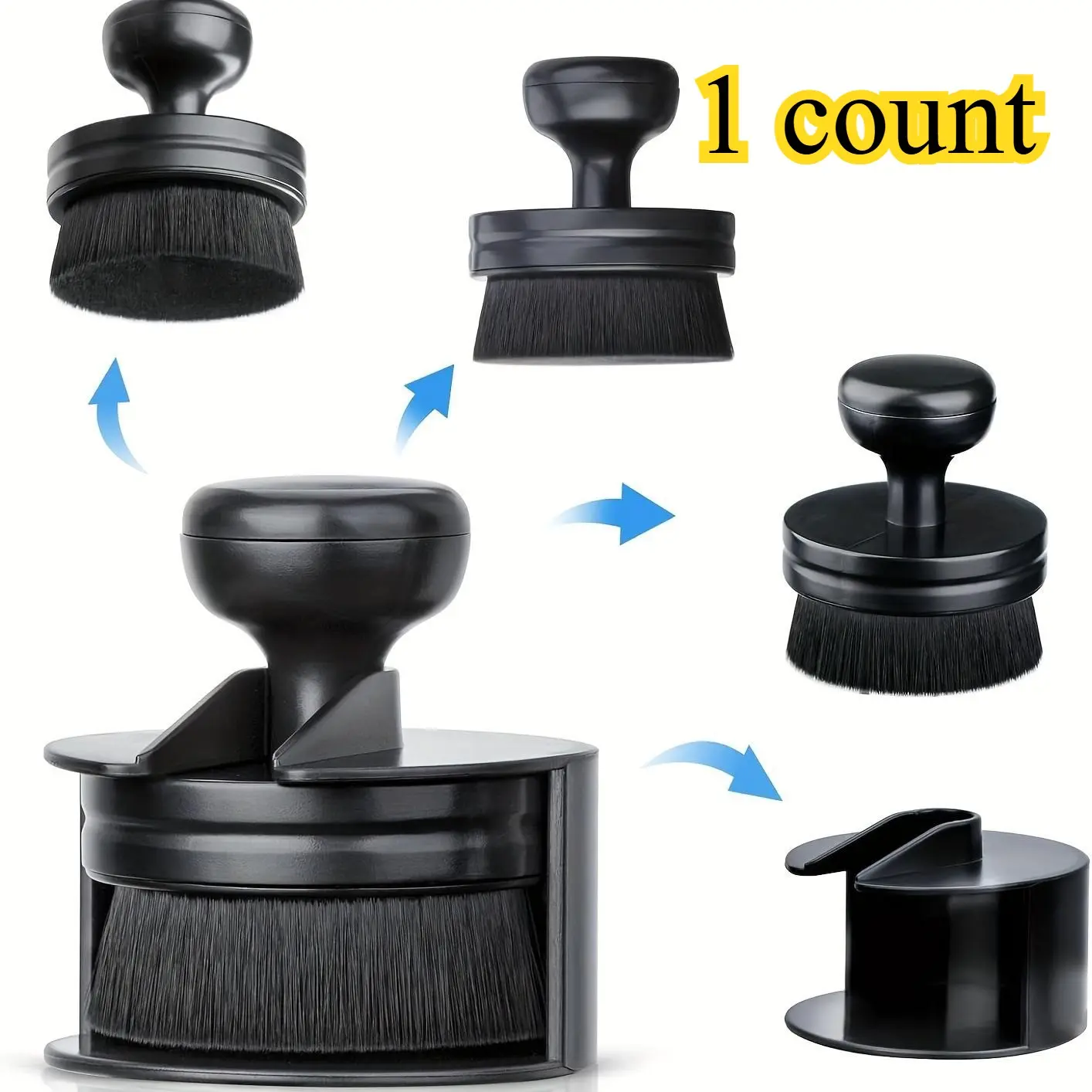 Car Tire Shine Applicator, Car Tire Shine Brush with Stand, Vegan Tire Shine Brush, Professional Wash Accessories for Car Detailing Cleaning