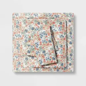Threshold 400 Thread Count Cotton Sateen 3PC Sheet Set Wrinkle-Resistant