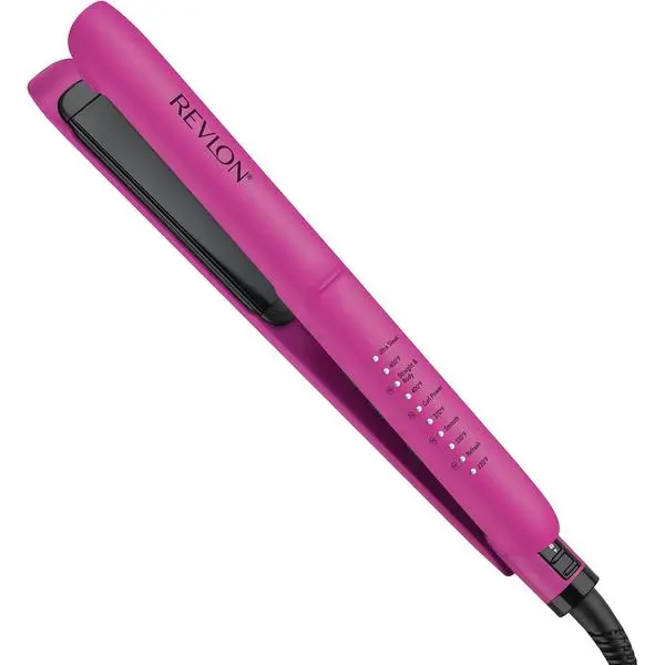 REVLON Ceramic Tourmaline 1" Flat Iron | Hair Straightener Evenly Distributes Heat for Less Damage, 5 Preset Temperatures for All Hair Types