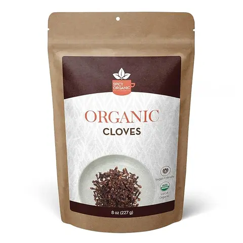 SPICY ORGANIC Cloves Whole - 100% Pure USDA Organic - Non-GMO, Keto Friendly, Non-Irradiated Fresh Clove Seed Spice - 8 OZ Visit the SPICY ORGANIC Store Natural Flower Flavor