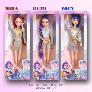 New Arrival Kpop Demon Hunter Girl Group Dolls - Mira, Rumi, Zoey with Theme Song Music Toy, Back-to-school season Birthday Gift for Girls Collectible Dolls