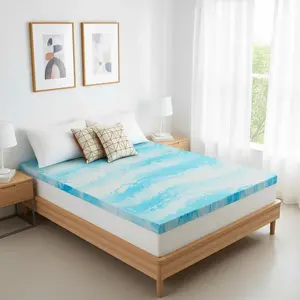 3 Inch Twin Memory Foam Mattress Topper, Cooling Gel Infused Bed Pad for RV, Camper or Sleeper Sofa, Breathable and CertiPUR-US