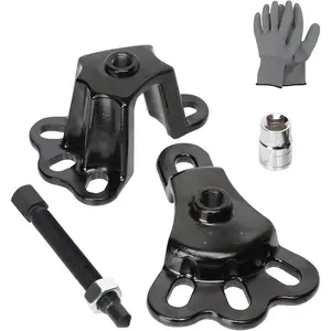 Front Wheel Hub Puller Bearing  for 3-3/4 to 4-1/2 Inch IDs, Rear Axle Puller Set for 4-1/2 to 5-1/2 Inch IDs, Flange Type Axle Remover Tool with 5/8 inch x 18 Forcing Bolt