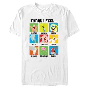 Men's SpongeBob SquarePants Today I Feel Emotions Collage T-Shirt