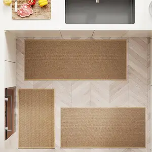 Kitchen Floor Mat, 3 Counts/set Non-slip Rectangle Kitchen Rug, Home Decor Floor Mat for Kitchen Living Room Bedroom Home Decor Rugs