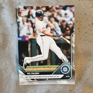 Cal Raleigh Topps Now Baseball Card - Can't Find a Better Man Crushes Historic 50th HR - Seattle Mariners Edition