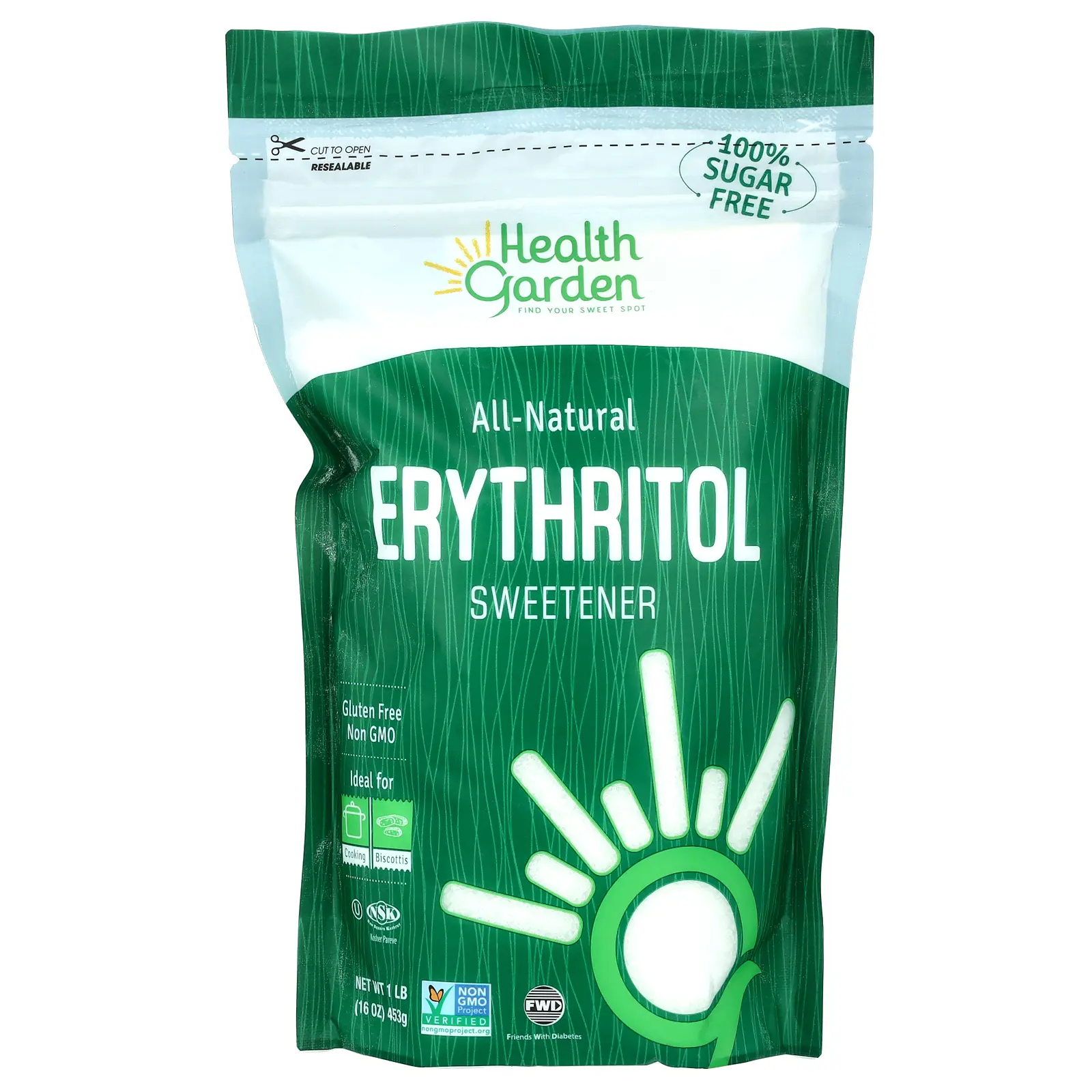 Health Garden All-Natural Erythritol Sweetener, 1 lb (453 g) Health Garden All-Natural Erythritol Sweetener, 1 lb (453 g)