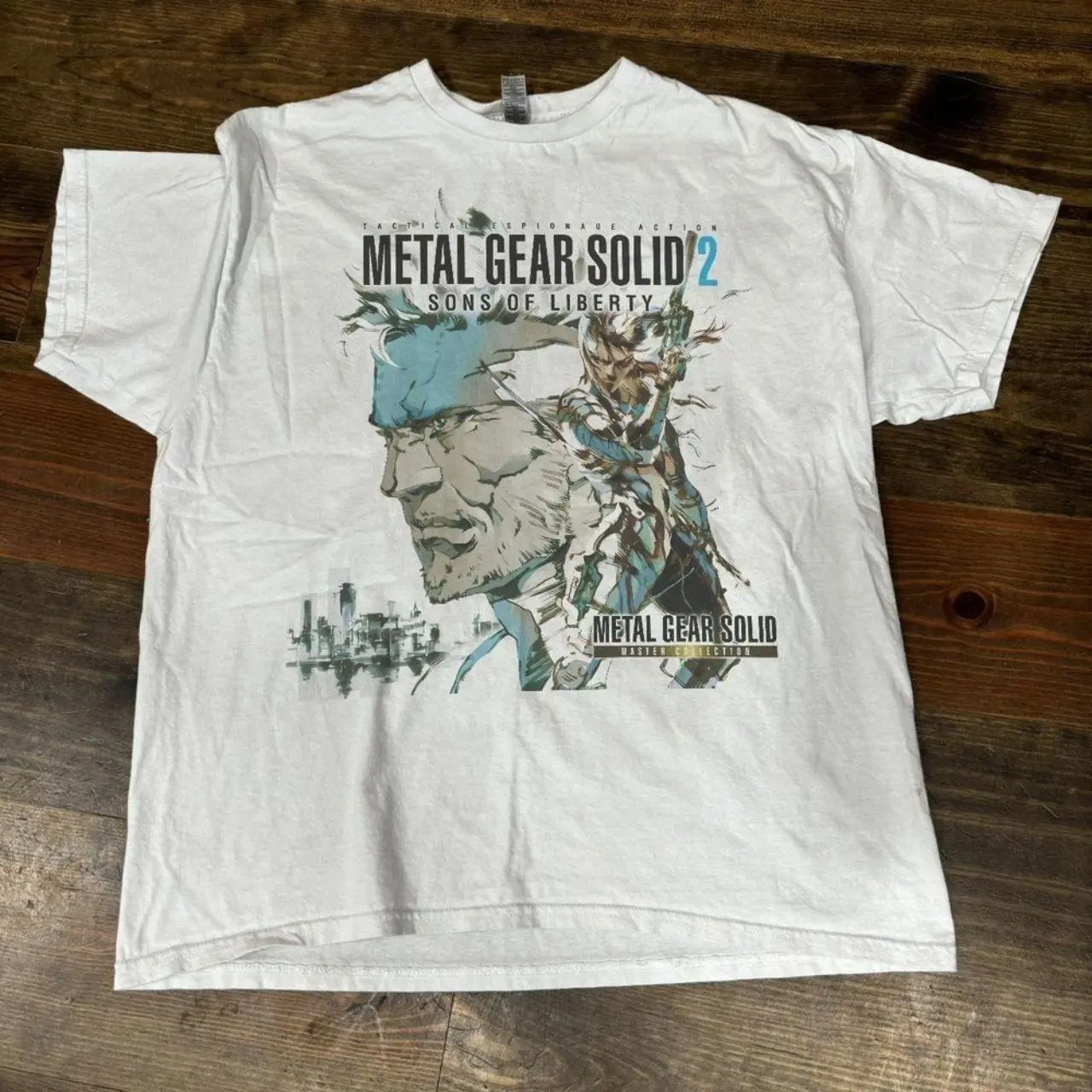 Gildan Men's T-shirt, Metal Gear Solid 2 Unisex T-Shirt, Metal Gear Solid 2 Sons of Liberty Shirt, Tactical Espionage Action Graphic Tee, Retro Gaming T-Shirt, Vintage Gamer Shirt, Y2K Unisex Gift