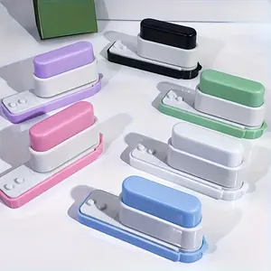 Multi-Purpose Manual Puncher, Portable Lightweight Mini Design, Paper Binding Hole Punch Machine, Office Stationery Supplies, Suitable for School Home Office