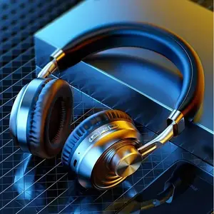 2026 New Retro Metal Headset Wireless Bluetooth Big Headphones Running Extra Long Standby Music Card Universal Earpiece