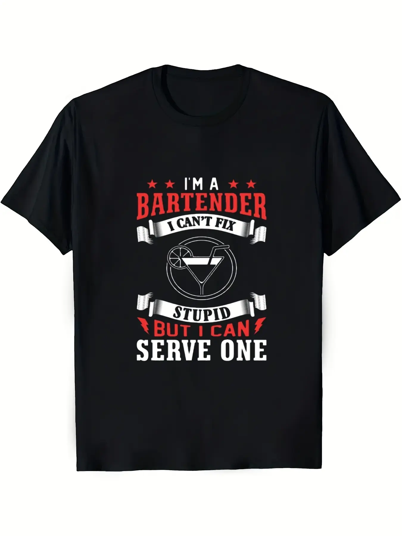 Bartender Humor T Shirt for Bartenders Pub Goers N unisex soft cotton short sleeve t shirt, vintage graphic casual tee for men women teens, perfect birthday holiday gift for camping travel gym daily street  wear