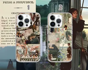Pride Prejudice Jane Austen Book Lover Phone Case - Screen Protector Phone case for iPhone X, 11, 12, 13, 14, 15,16 & more