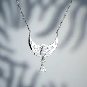 Oufer X Andrea 5A+ Grade CZ Lotus Necklace