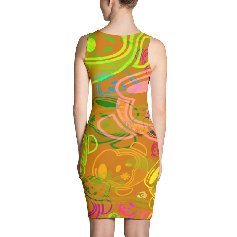 Rooted Khaos Orange Cut & Sew Dress