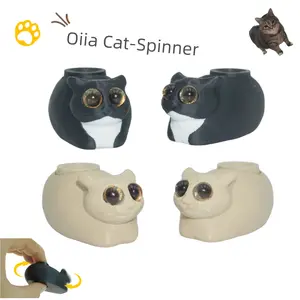 Oiia Cat Spinner Fidget Meme Animals Fidget Toy-Tiny Cat Figurines,Office & Home Decor |3D Printed Animals| Ideal Choice For Halloween, Christmas, Easter, Anniversary, Parties, Multi-functional  Ornaments
