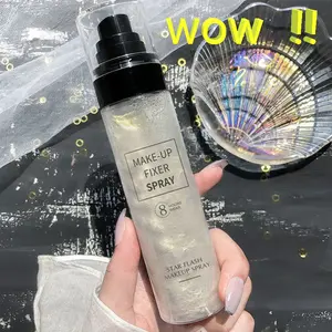 Flash Sand Setting Spray 100ML, Long-Lasting Waterproof Formula, Oil Control & Hydration, Shimmery Makeup Finish, Ideal for Daily Use