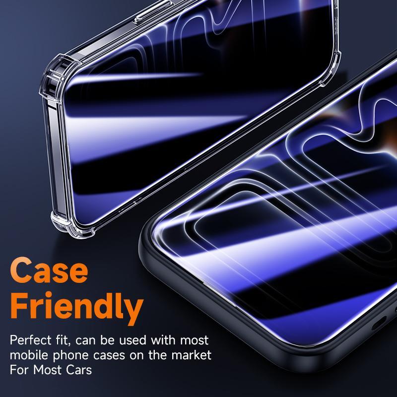 【Dust-free Fit Tray】3 Pack SmartDevil HD Clear Screen Protector for iPhone 17promax/17pro/16promax/16pro/15/15pro/14/13pro/13 Tempered Glass, Shatterproof Protection bubble-free Scratch Resistant 9H Hardness,Fast & Easy Installation, Anti-Spy Privacy Film