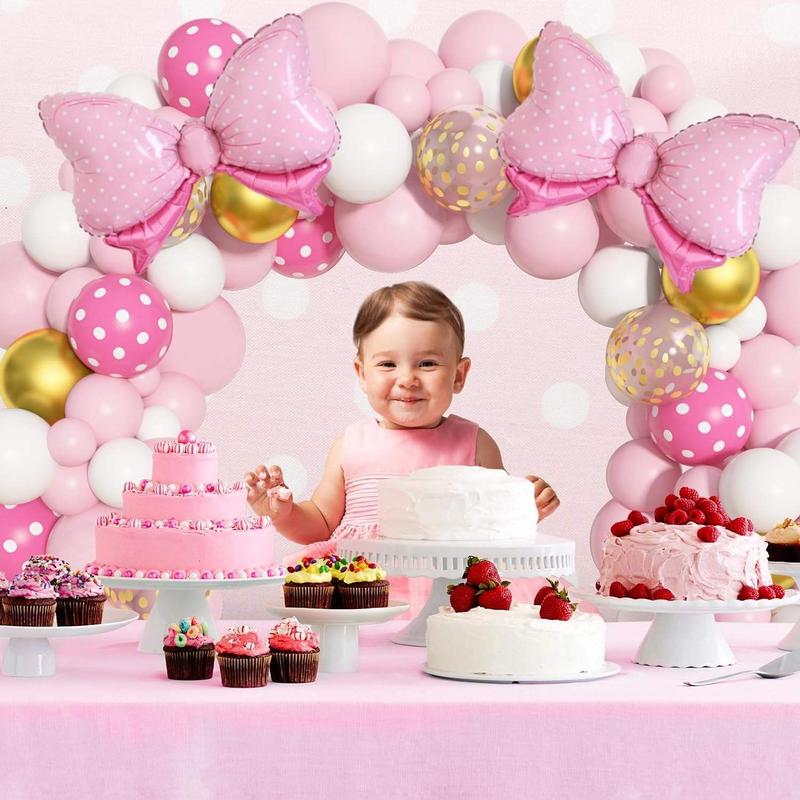 106-Piece Pink Birthday Balloon Decoration Kit – Party Decorations Supplies, Party Garland Arch Set for Girls’ Birthday & Baby Shower birthday  decorations