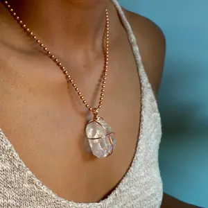 Ethereal Crystal Crystal Necklaces| Daily Wear Natural Copper Crystal Necklace