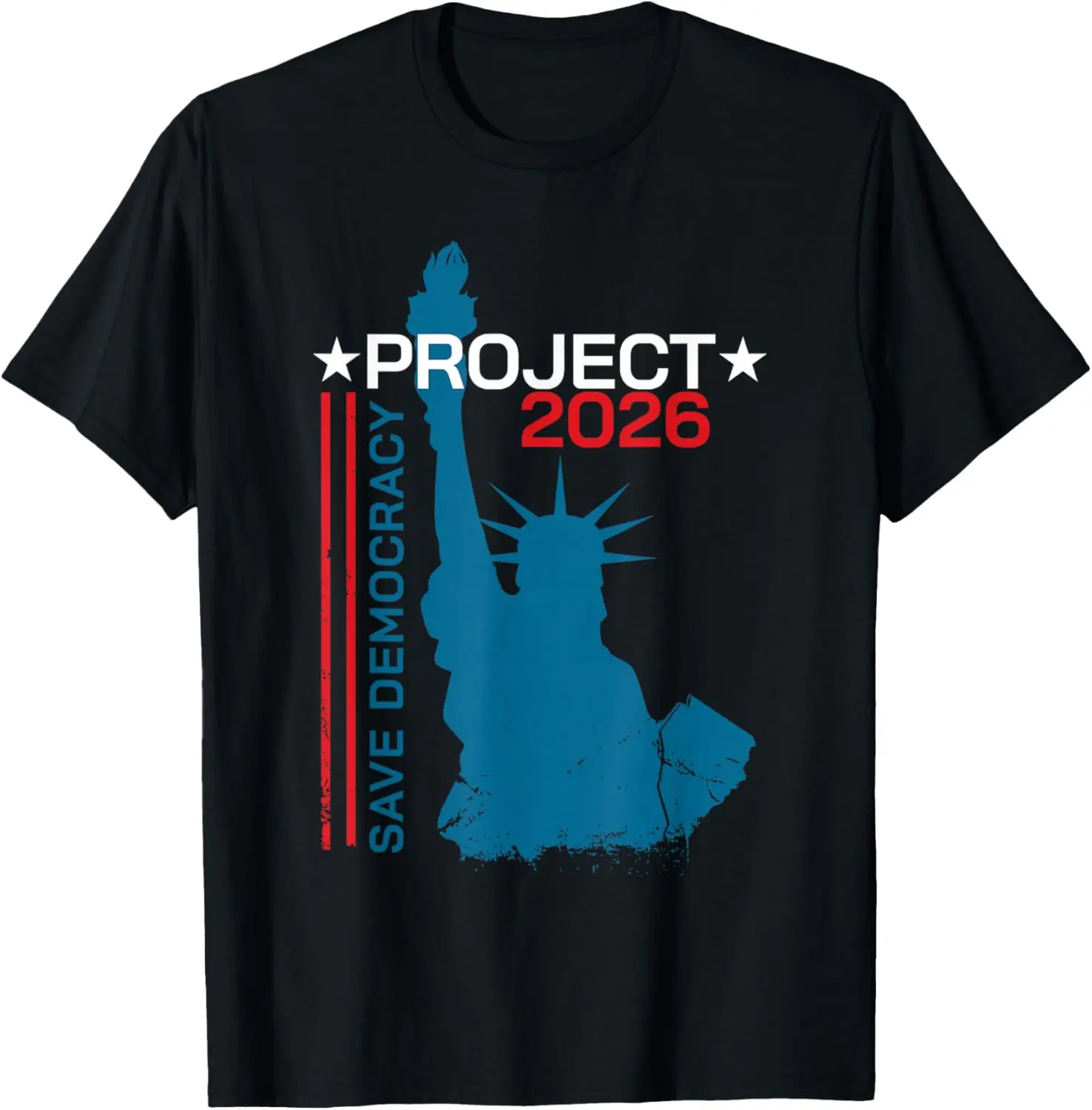 100%cotton Project 2026 Vote Blue Save Democracy T-Shirt