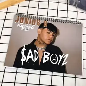 Junior H Calendar 2026, Junior H Wall Calendar 2026, For Junior H Sad Boyz Calendar Live & Broken heart Tour vintage Calendar, Sad Boyz Junior H Merch 2026 Wall Calendar