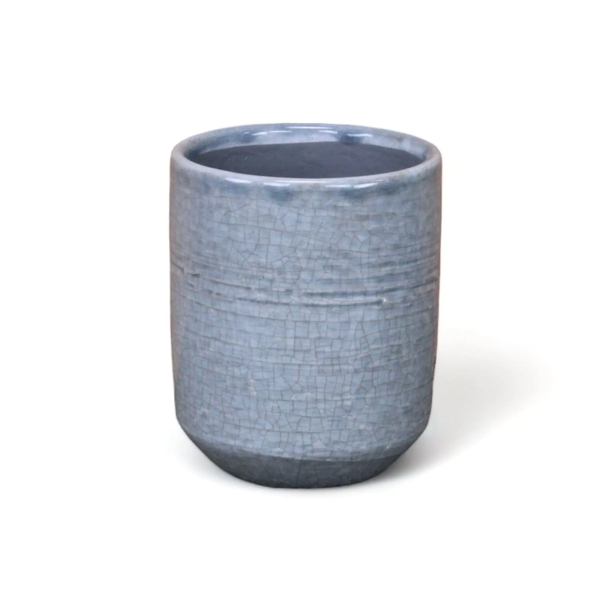 Cheungs 5590GR Abstract Mosaic Pattern Ceramic Planter, Gray