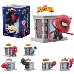 Marvel Officially Licensed Spider-Man Tower Series Collectible Figurines, Stackable Superhero Toys, Choose From 6 Spider-Variants, Collectible Figures