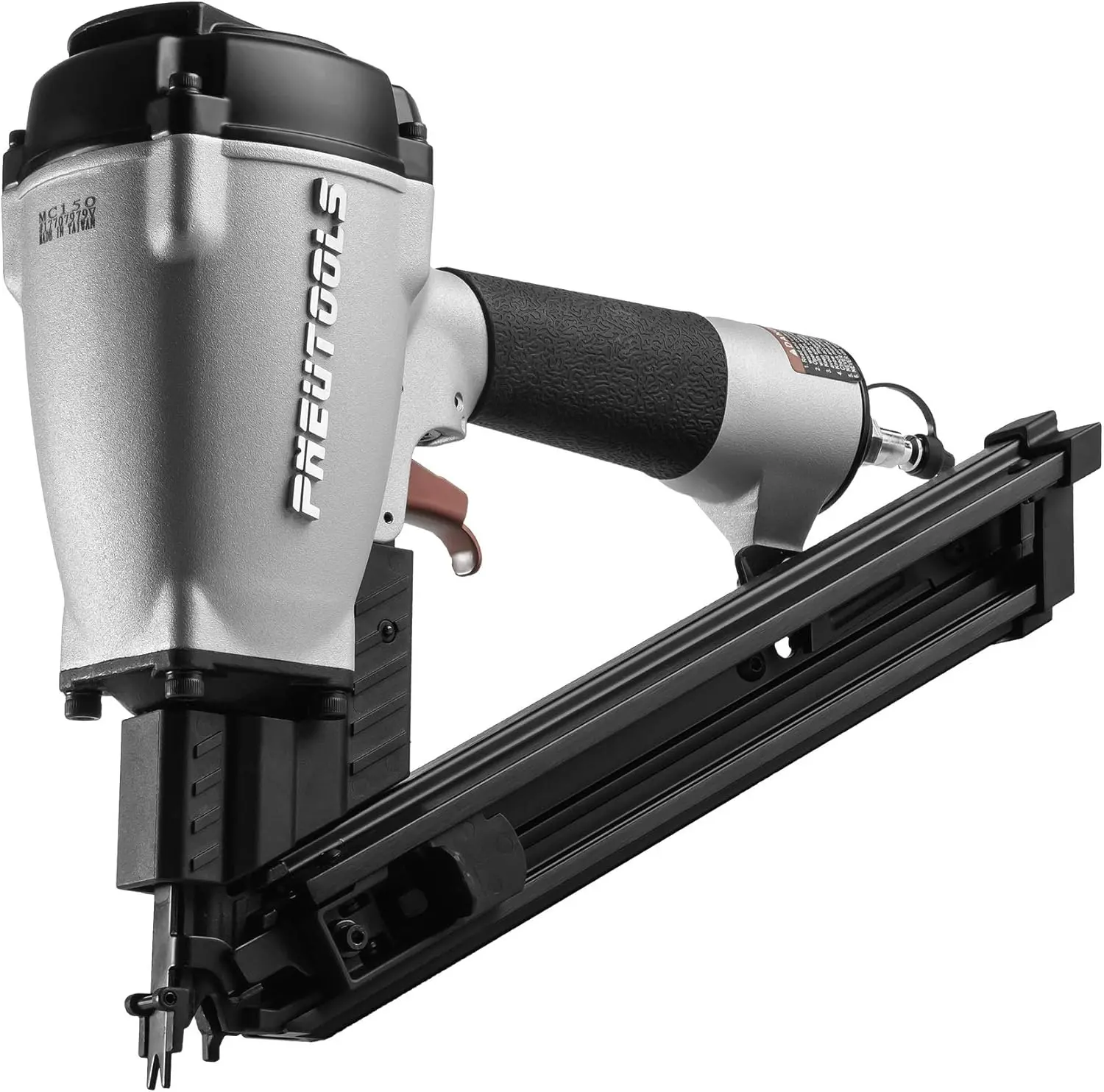 PneuTools MC150 Nail Gun for Joist Hangers and Metal Connectors with 30-Unit Capacity and 1 1/2" Long Fixation