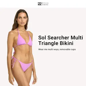 BILLABONG Sol Searcher Multi Triangle Bikini,wear me multi ways,Removable cups[Two Options, Set Available]