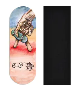 Heat Transfer Graphic Wooden Fingerboard Deck, @__@ - Entry#24