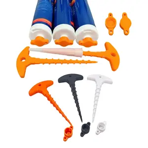 3D Printed Caulk Gun Nozzle Cleaner, Easy Removal of Adhesive Residue, Includes Seal Cap, Prevents Quick Drying, Fits Standard Size Tubes, Tool, Home