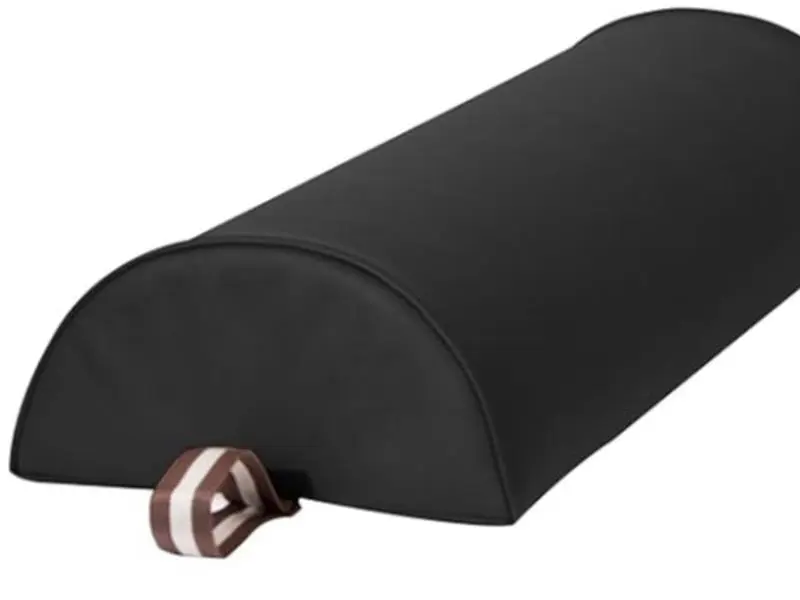Master Massage 9" Large Half Round Semi-round Pillow Cushion Massage Bolster 9"x26" ,Black, Unscented