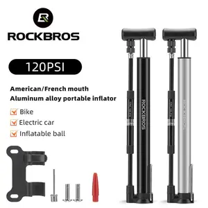 ROCKBROS Inflator High Pressure Foot Pump MTB Road Bike Electric Bicycle Motorcycle Car Hand Tire Pump AV/FV Portable Air Pump