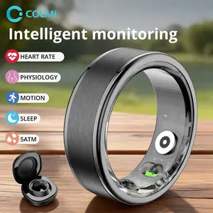 COLMI  R03 Smart Ring, Fitness Tracker, Blood Oxygen and Pressure Monitoring, Sleep and Step Tracking, Compatible with Android and iPhone, 5ATM Waterproof, Rose Gold
