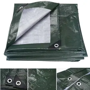 2m x 2m Ultra-Light Large Waterproof Tarp - Weather Resistant, Extra Durable, Double-Sided PE Material for Roof, Yard, and Firewood Cover