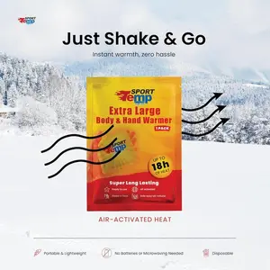 Large Hand & Body Warmers - Up to 18 Hours of Heat, Super Long Lasting - Easy, All Natural - Air Activated, for Body, Hands & Toes - Odorless Hot Hand Warmer - Sport Temp