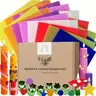 Beeswax Candle Making Kit - DIY All-Natural Set with Multiple Sizes (10x15cm Color Wax Sheets 18pcs,20Cm × 15Cm,20x20cm White Wax Sheets 7pcs + White Wicks), Ideal for Candle Rolling, Birthdays, Home Decor