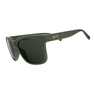 goodr Lazy River Royalty Medium Size (Tidal G) Solid Dark Green Frame with Dark Green Lens, UV400, No Slip No Bounce No Tangle