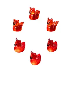 6 Piece Halloween Duck Shoe Charms, Glow Mini Decorations, Fits Sandals & Bracelets, Holiday Party Shoes Accessories