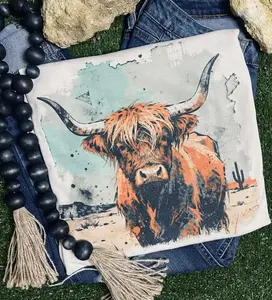 Vintage Highland Cow Graphic Tee | Durable Gildan Blend