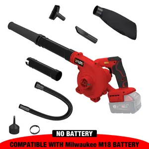 Cordless Leaf Blower for Milwaukee M18 Battery,Electric Jobsite Air Blower with Brushless Motor,6 Variable Speed Up to 180MPH,2-in-1 Handle Electric Blower and Vacuum Cleaner(Battery Not Included) leafblower