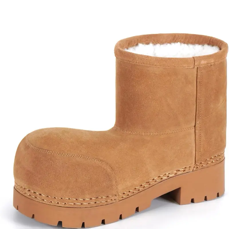 Womens size 8 Platform Winter Snow Boots Ankle Cozy Fur Lined Waterproof Outdoor Boots Anti Slip Outdoor Short Booties