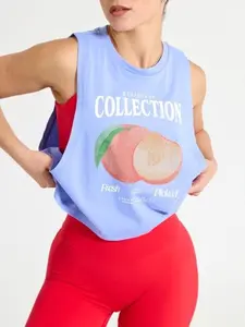 Market Crop Tank - Rainwater Blue