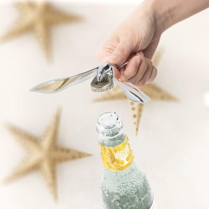 Umbra Tipsy Bottle Opener - Polished Chrome Finish, Balancing Design, Unique Hostess Gift, 1 Pack Stainless Steel Kitchenware