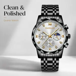 Men's Quartz Fashion Watch, Metal Bracelet Wrist Watch for Men, Roman Numeral Dial Statement Watch, Decorative Multi-Dial Dress Casual Watch, Blue Green Black Silver Gift for Him