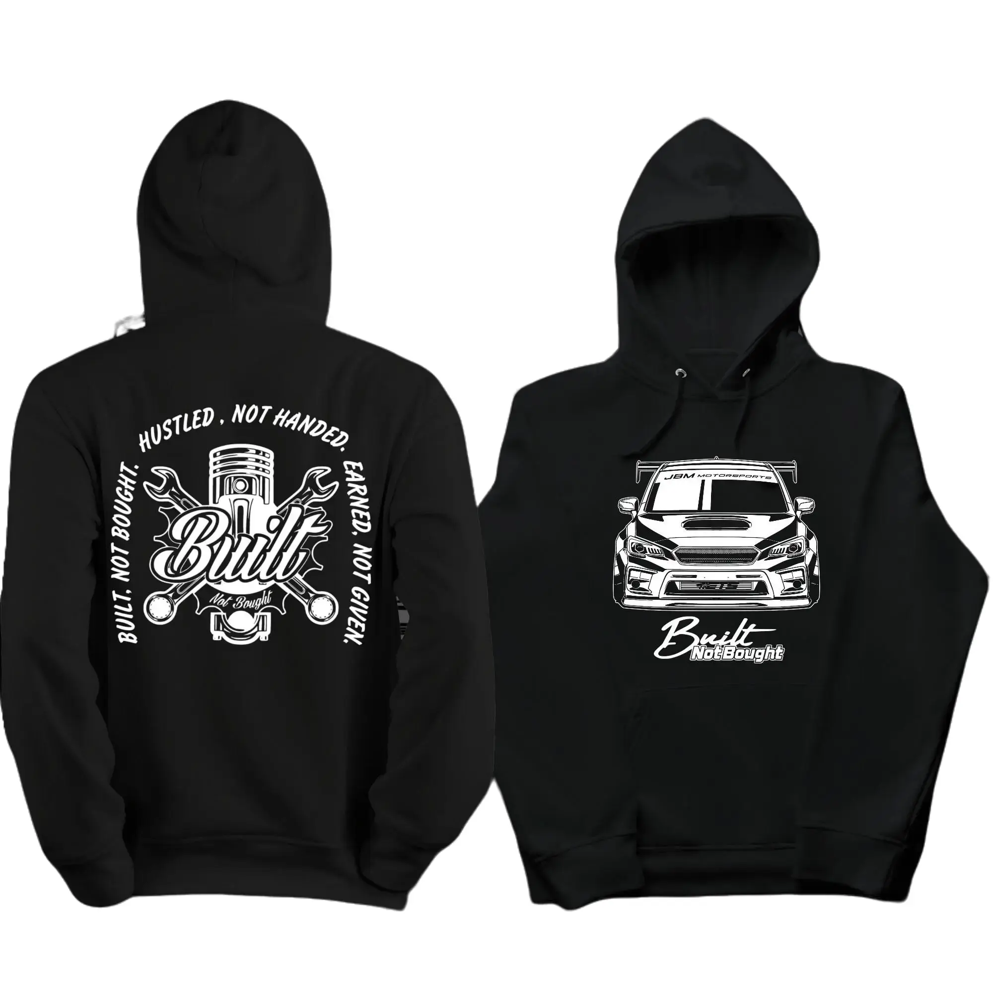Built Not Bought - Subaru WRX STI JDM Car Enthusiasts Hoodie T-Shirt Sweatshirt 2 Sided