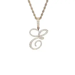 Icy Initial Necklace, Personalized with Initial Letter