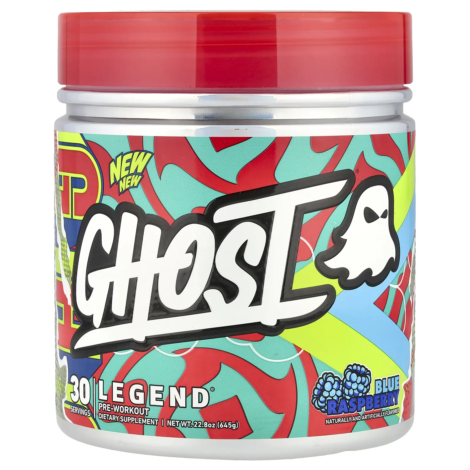 Ghost Legend® Pre-Workout, Blue Raspberry, 22.8 oz (645 g) Ghost Legend® Pre-Workout, Blue Raspberry, 22.8 oz (645 g)